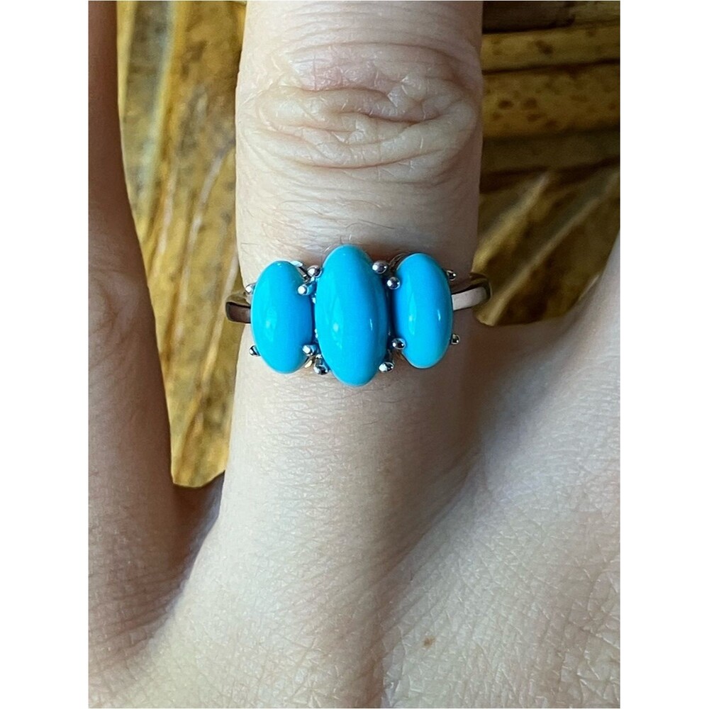 Sleeping Beauty Turquoise Sterling Silver Ring Size 6